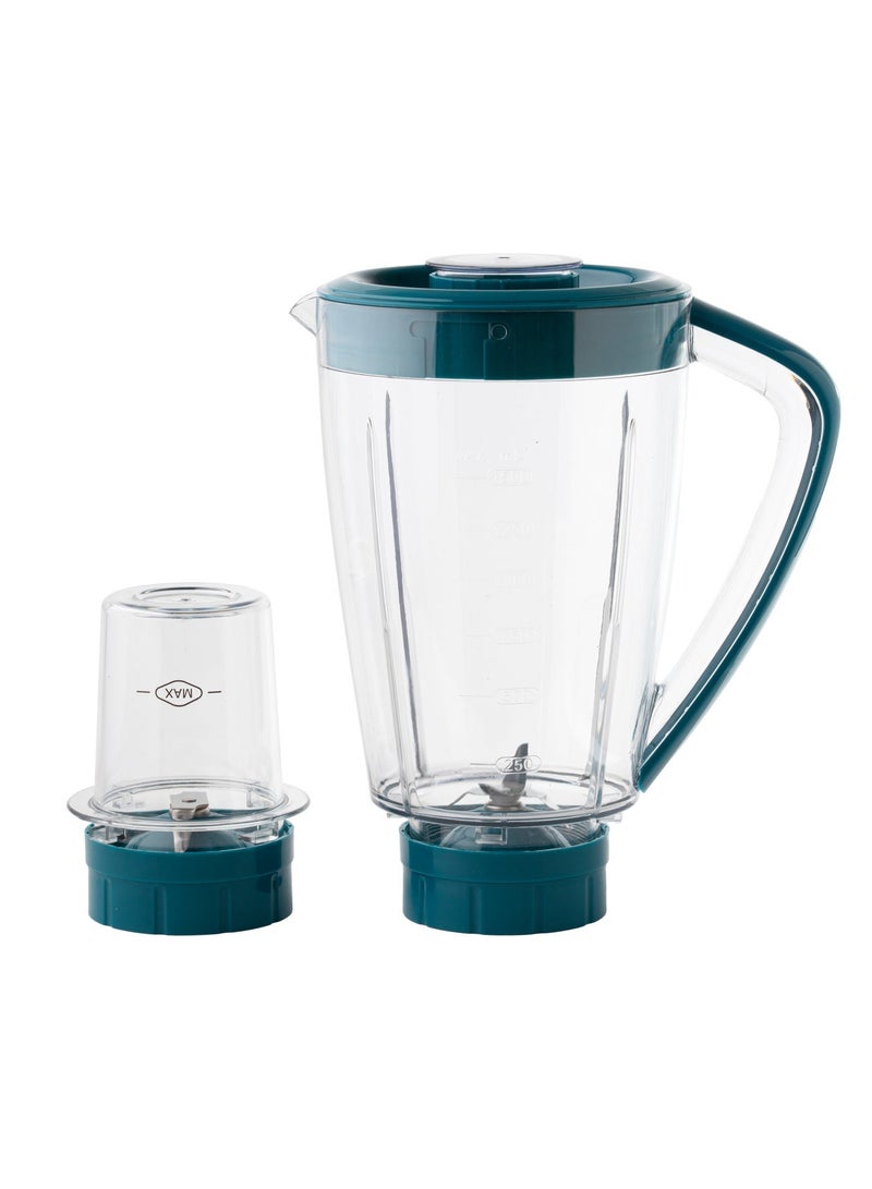 ELORA 2-In-1 Blender with 3 Speed Settings & Pulse Function | 1.5L Jar | 300–350W Motor | Stainless Steel Blades | EL-BL-3219 Dark Green - Image 5